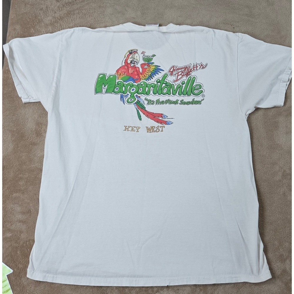 Hanes Beefy TShirt Mens XL White Jimmy Buffett's Margaritaville Key West FAIR